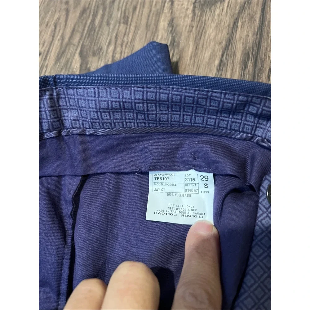 Ted Baker London Endurance Wool Jay CT Suit Blazer Size 36S Slacks Size 29S Blue